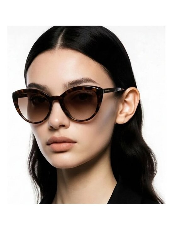 New Authentic Prada SPR 02V-F 2AU-6S1 Women’s Sunglasses – Tortoise main image 9